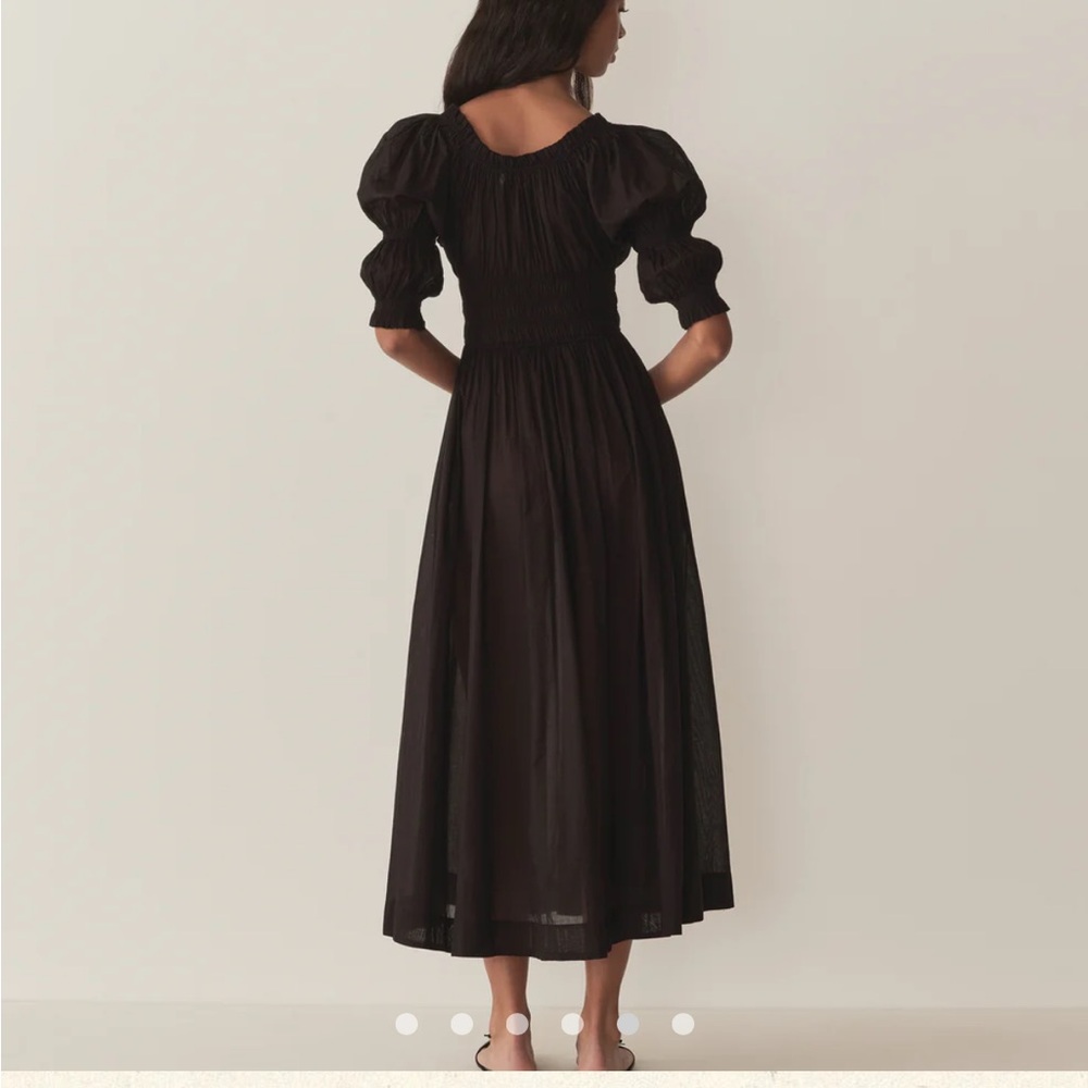 Doen Black Puff-Sleeve Maxi Dress